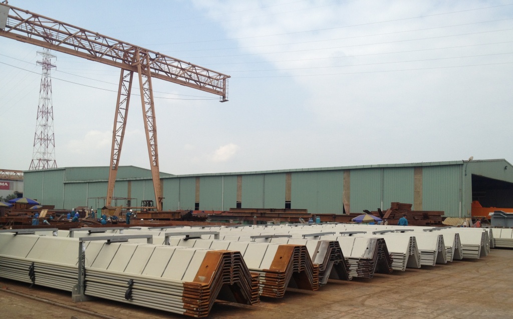 Bàn giao lô hàng Cọc cừ cho đối tác là Công ty MITSUI - Nhật Bản Bàn giao lô hàng Cọc cừ cho đối tác là Công ty MITSUI - Nhật Bản